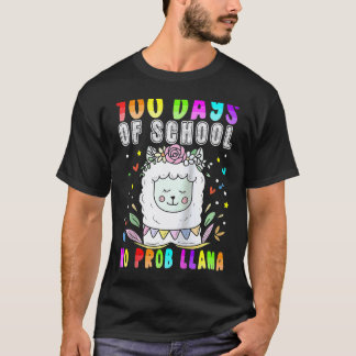 100 dagen school geen probleem lama 100ste dag Te T-shirt