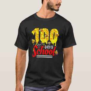 100 dagen school groep schattige bijen grappige le t-shirt