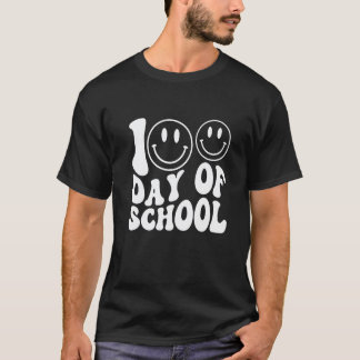 100 dagen school Groovy 100 dagen slimmer leraar T-shirt