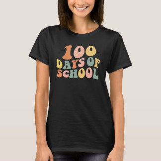 100 Dagen School Groovy Gelukkige 100e Dag Van De T-shirt