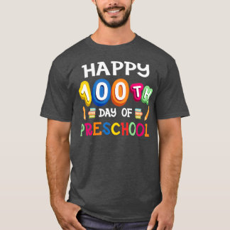 100 dagen school Happy 100e dag voorschoolse T-shirt