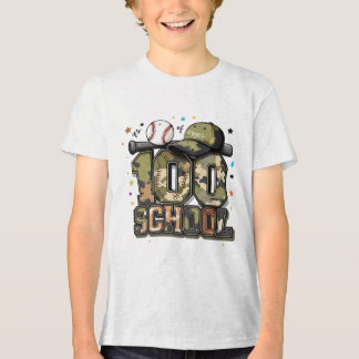 100 dagen school honkbal camouflage jongens kinder Tri-Blend shirt