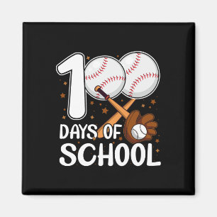100 Dagen School Honkbal Coach Honkbal Student Magneet