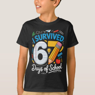 100 dagen school Ik heb 67 dagen school overleefd  T-shirt