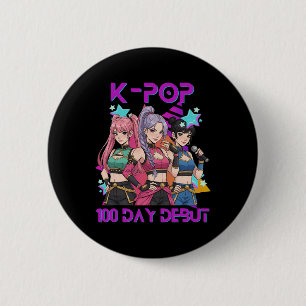 100 dagen school K Pop 100 dagen sterker kinderen  Ronde Button 5,7 Cm