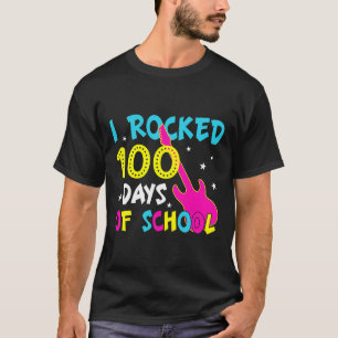 100 dagen school kreeg ik 100e dag gitaarmuziek t-shirt