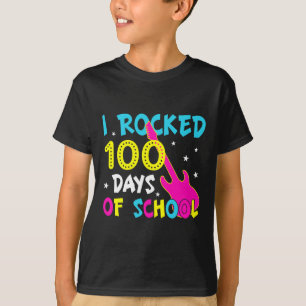 100 dagen school kreeg ik 100e dag gitaarmuziek t-shirt