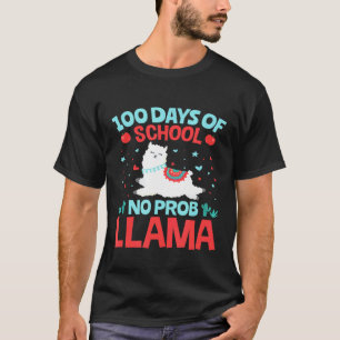 100 Dagen School Lama Geen Probllama Citaat T-shirt