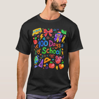 100 dagen school leraar leerling schoolbenodigdhed t-shirt