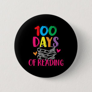 100 dagen school lezen Engelse lerarenboeken S Ronde Button 5,7 Cm