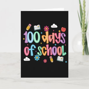 100 dagen school Lief Kleurrijk Klaslokaal Kaart