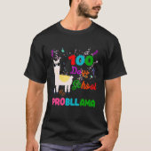 100 dagen School Llama No Probllama Alpaca Schatti T-shirt (Voorkant)