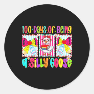 100 Dagen School Meisjes Leraar Strik 100ste Dag S Ronde Sticker