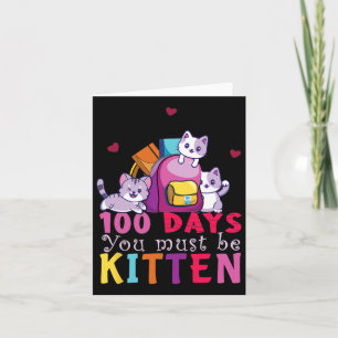 100 dagen school moet je kitten leuke studenten zi kaart