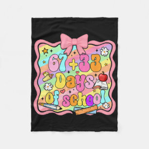 100 dagen school preppy 100ste dag van school onde fleece deken