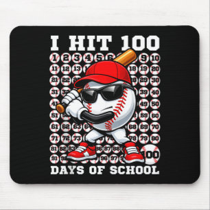 100 Dagen School Retro Honkbal Sport Voor Jongens Muismat