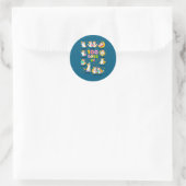 100 dagen school slimme schattige katten poesje ronde sticker (Tas)