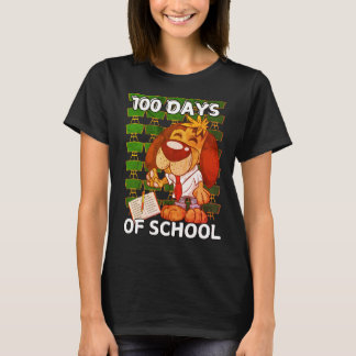 100 dagen school; thema hondenliefhebber voor stud t-shirt