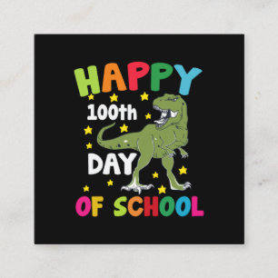 100 dagen school Trex 100ste dag van school Vierkante Visitekaartje