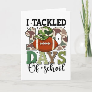 100 dagen school voetbal camouflage kaart