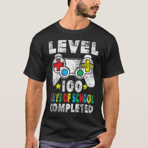 100 dagen school voltooid gamer Boy level op G T-shirt