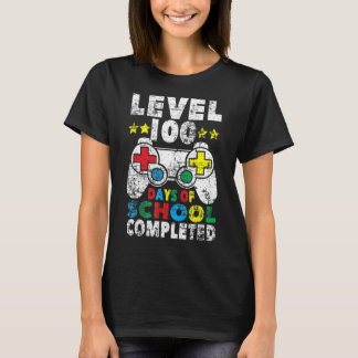 100 dagen school voltooid gamer Boy level T-shirt
