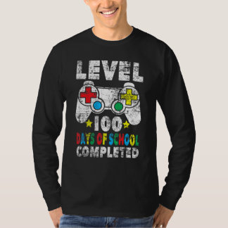 100 dagen school voltooid Gamer Jongen Level omho T-shirt