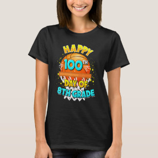 100 dagen school voor basketbalcoach van groep 6 t-shirt