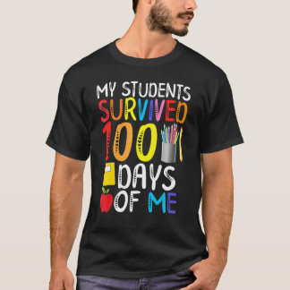 100 dagen school voor docent mijn studenten overle t-shirt