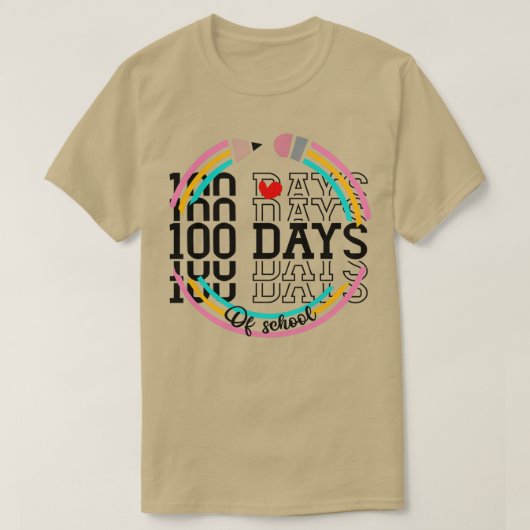 100 dagen school voor docenten Klassieke TShirt (Design voorkant)