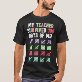 100 dagen school voor kinderen jongens en meisjes t-shirt