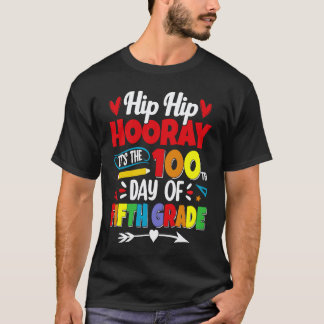 100 dagen school voor kinderen jongens vijfde leer t-shirt