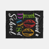 100 dagen school voor leraar en student fleece deken (Voorkant (Horizontaal))