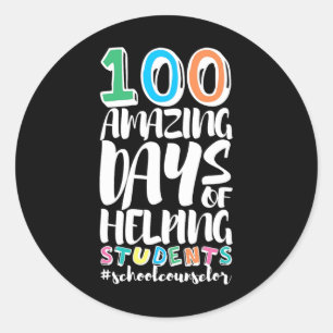 100 dagen school voor schooladvies ronde sticker