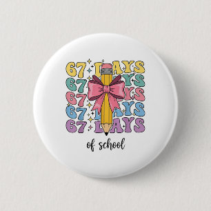 100 dagen school vrachtwagen 67ste dag van school ronde button 5,7 cm