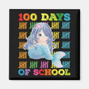 100 Dagen School Zeemeermin Leraar Leerling Magneet