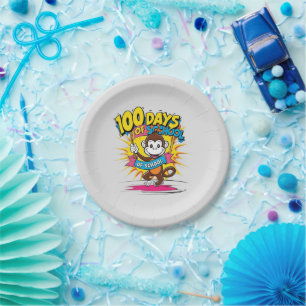 100 dagen schoolapenfeest papieren bordje