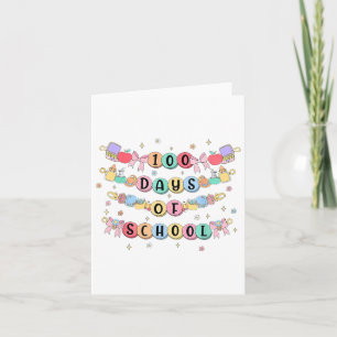 100 dagen schoolarmband 100e dag meisjes Kinder Kaart