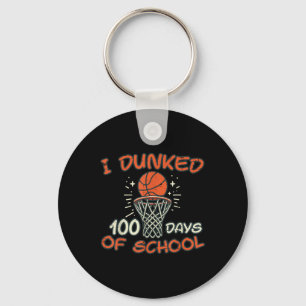 100 dagen schoolbasketbal 100e dag Mannen Sleutelhanger