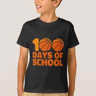 100 dagen schoolBasketball 100e schooldag T-shirt