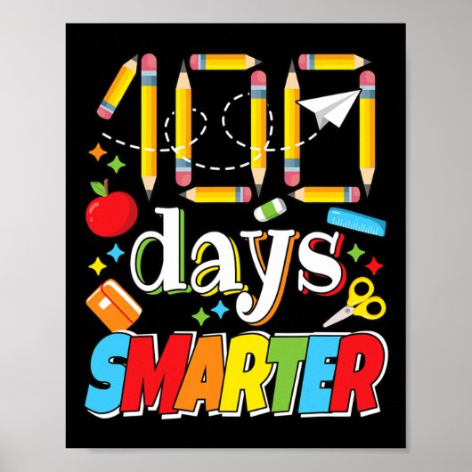 100 dagen schoolbevalling leraar 100 poster (Voorkant)