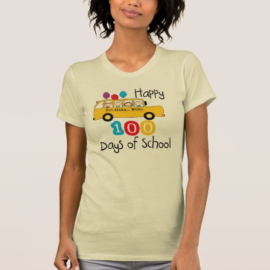 100 dagen schoolbusviering t-shirt (Voorkant)