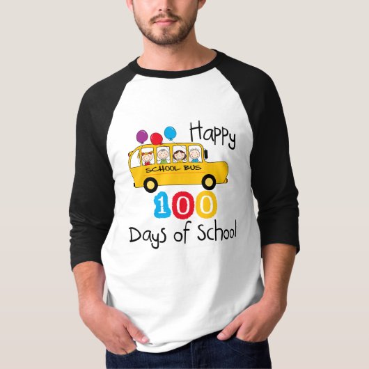 100 dagen schoolbusviering t-shirt (Voorkant)