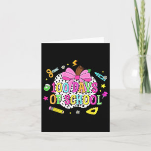 100 dagen schoolcoquette strik appel 100ste dag va kaart