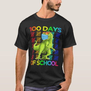100 dagen schooldinosaurus Rex met masker Smart T-shirt