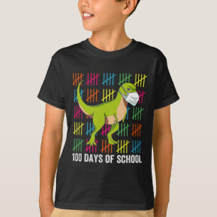 100 dagen schooldinosaurusmaskers Fun Teacher Boys T-shirt