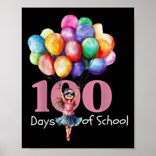 100 dagen schoolfeest outfit Kinder, meisjes Poster