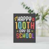 100 dagen schoolfeestdag briefkaart (Staand voorkant)