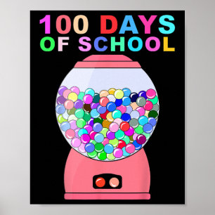 100 dagen schoolgumball machine voor kinderen lera poster
