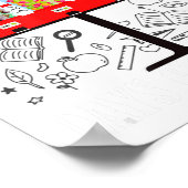 100 dagen schoolgumbalmachine 100e dagenlang poster (Hoek)